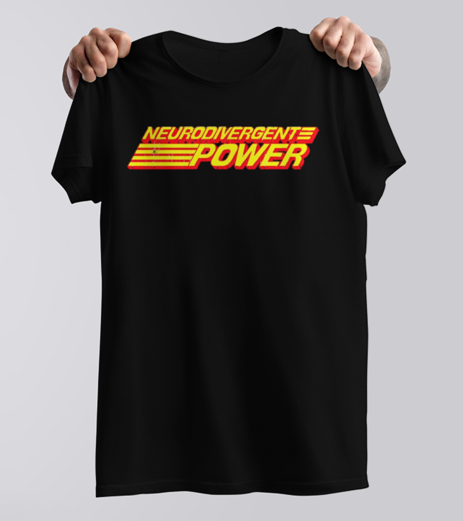 Neurodivergent Power Bold Yellow Red Stripes Empowerment T-Shirt