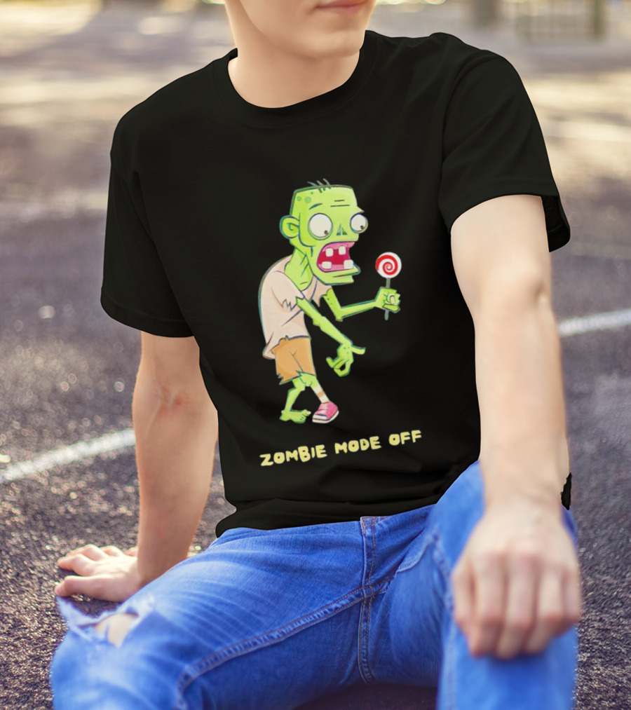 ZOMBIE MODE OFF LOLLIPOP CHARACTER VIBRANT T-Shirt
