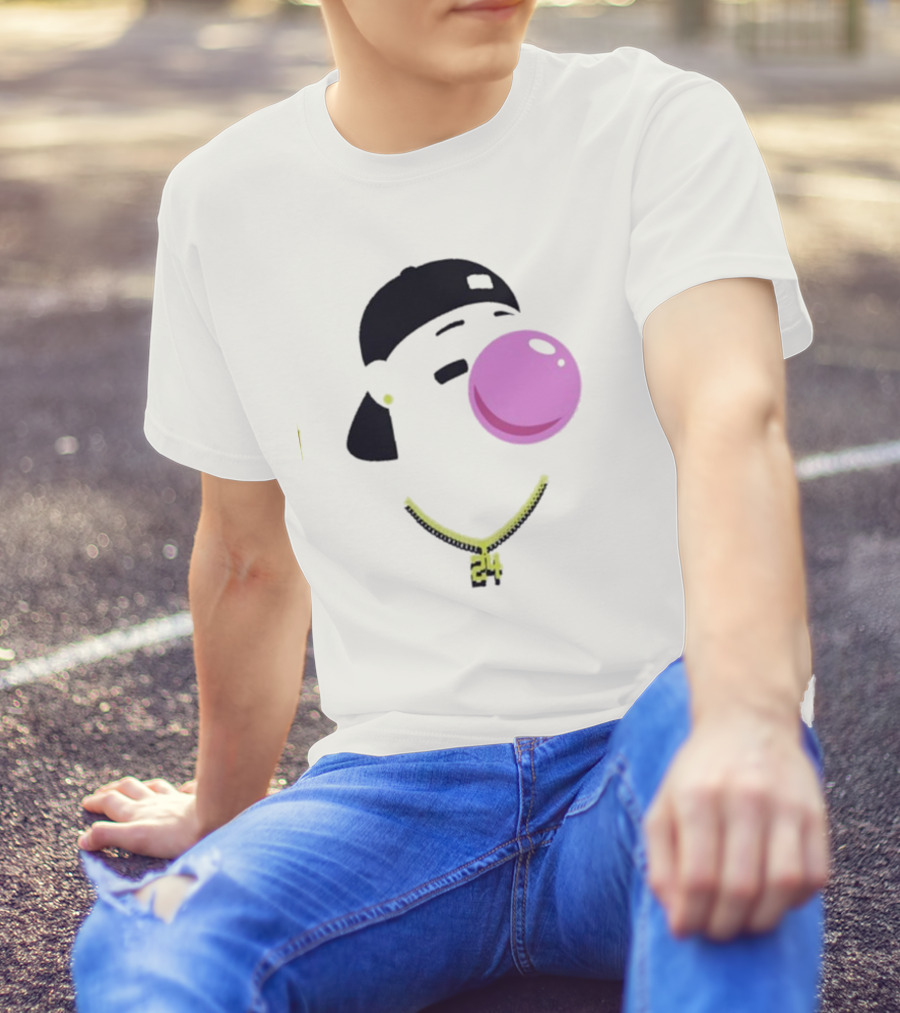 Griffey Clown Iconic Bubblegum Necklace 24 Player T-Shirt