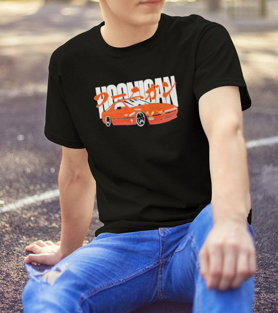 Hoonigan FC Rotary Japanese Kanji Red Sports Car T-Shirt