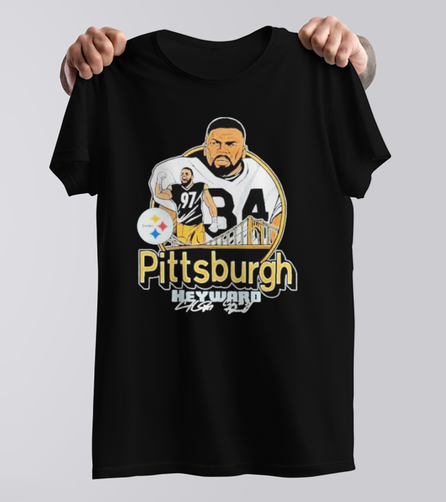 Pittsburgh Steelers Heyward 97 Ironhead Signature Bridge T-Shirt
