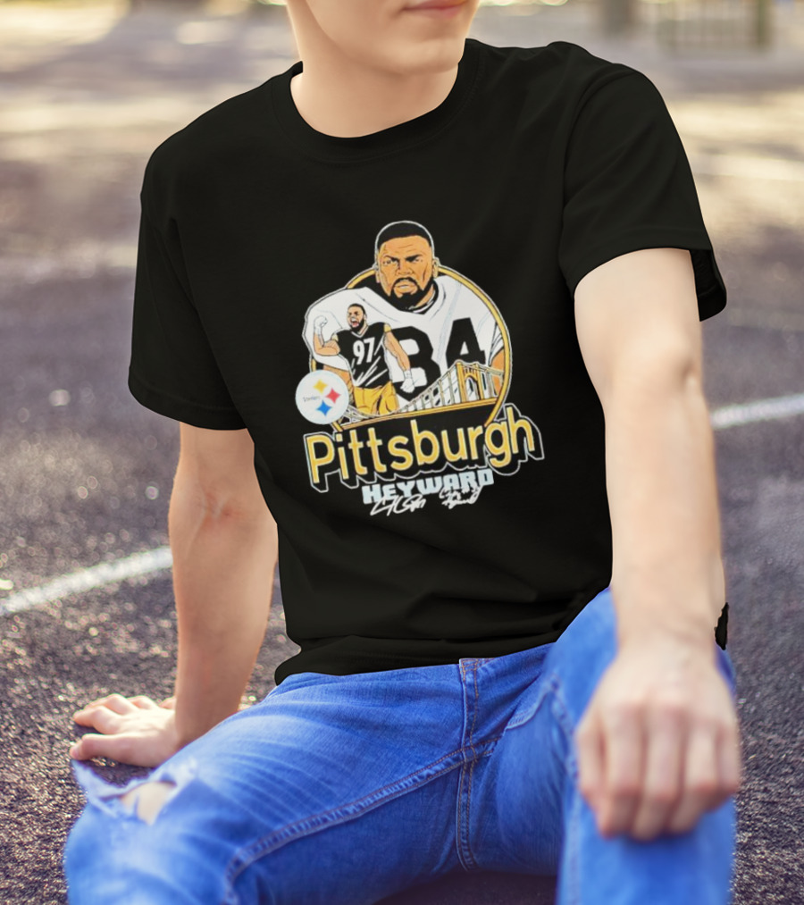 Pittsburgh Steelers Heyward 97 Ironhead Signature Bridge T-Shirt