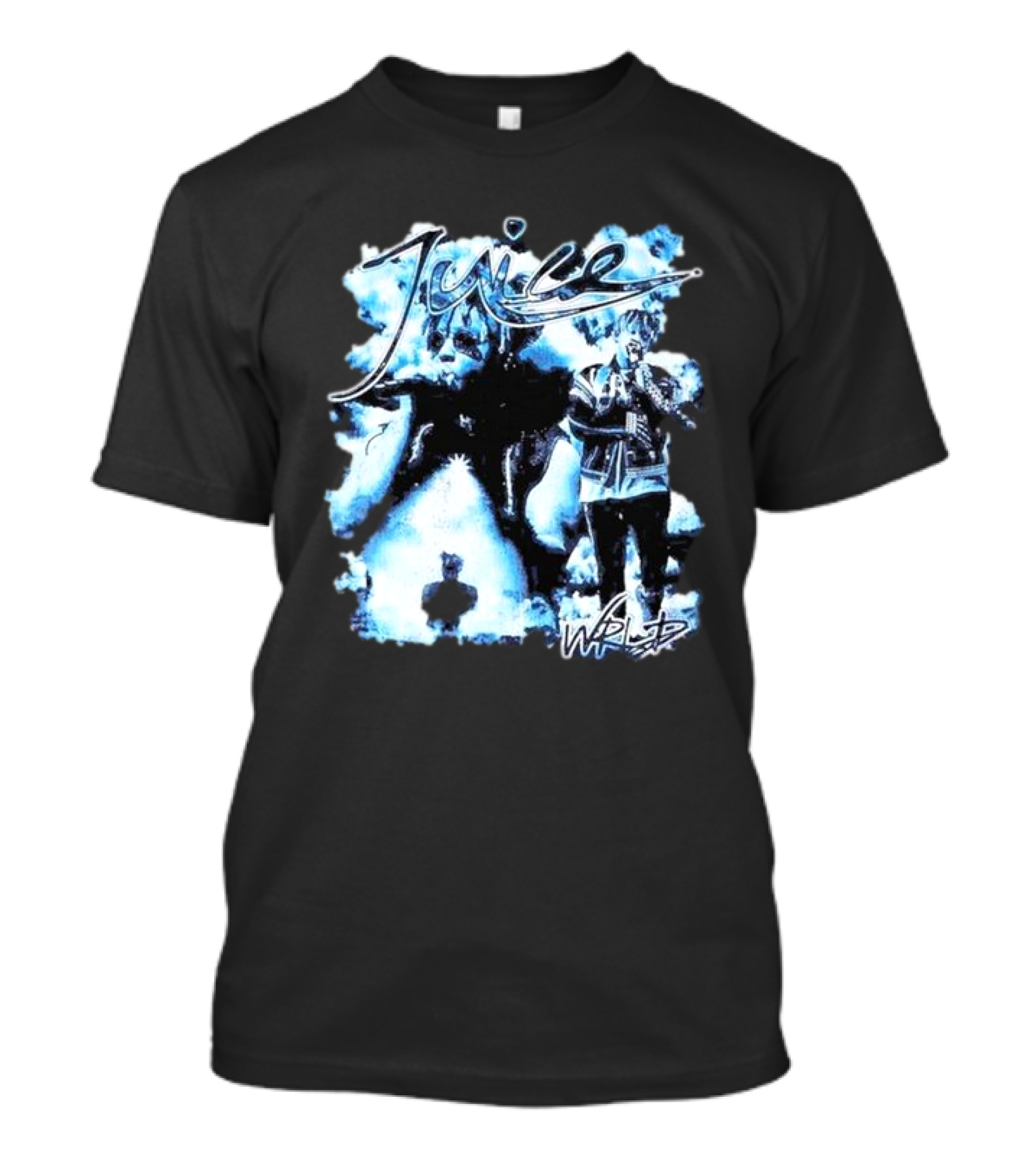 Juice Wrld Blue Collage With Signature Style Elements T-Shirt