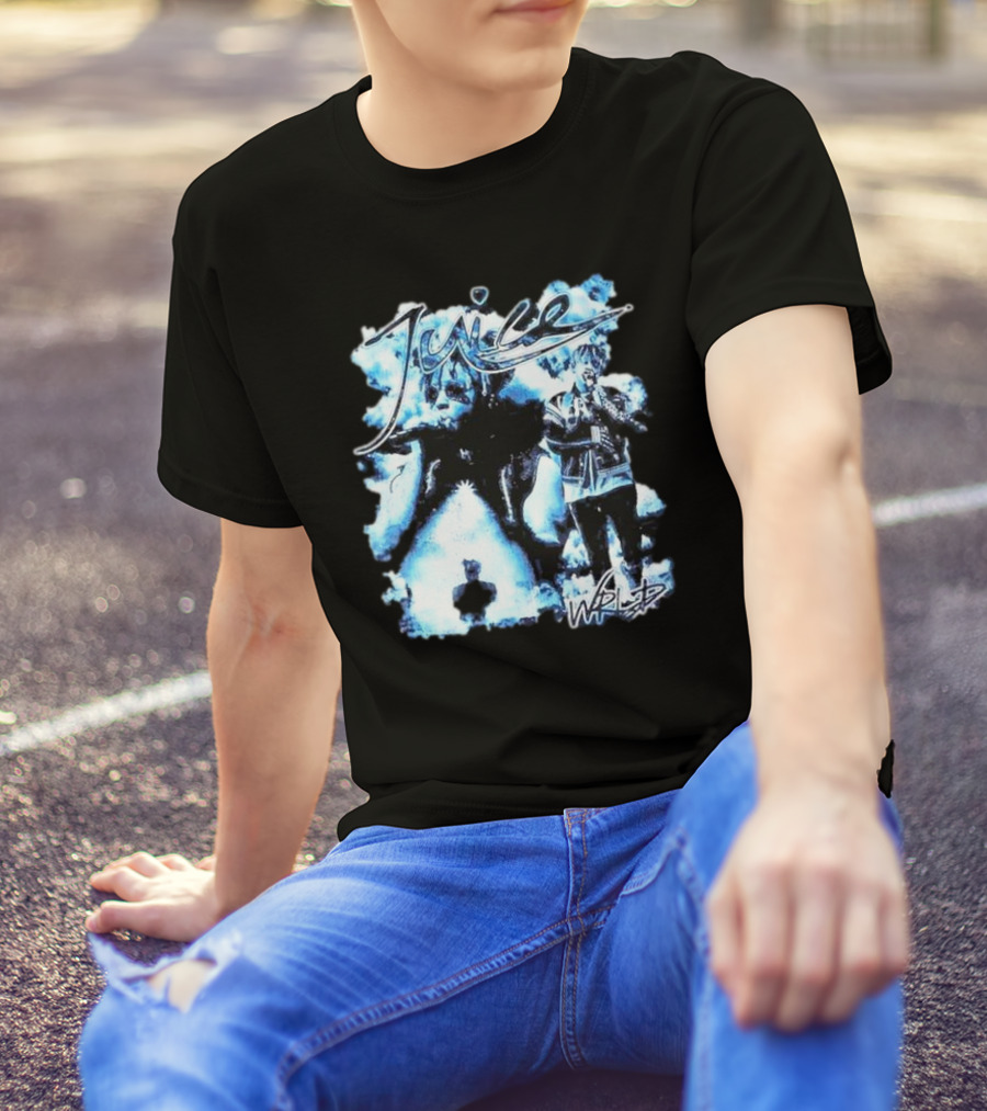 Juice Wrld Blue Collage With Signature Style Elements T-Shirt