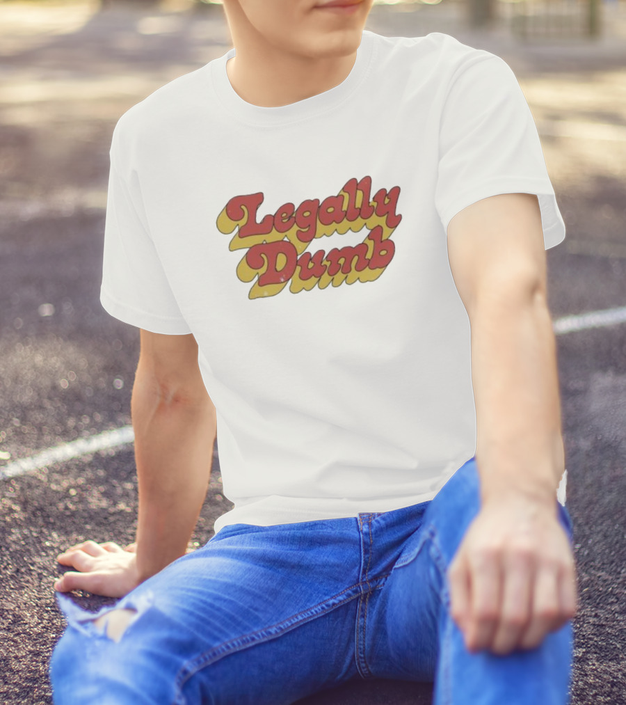 Legally Dumb Retro Style Red T-Shirt