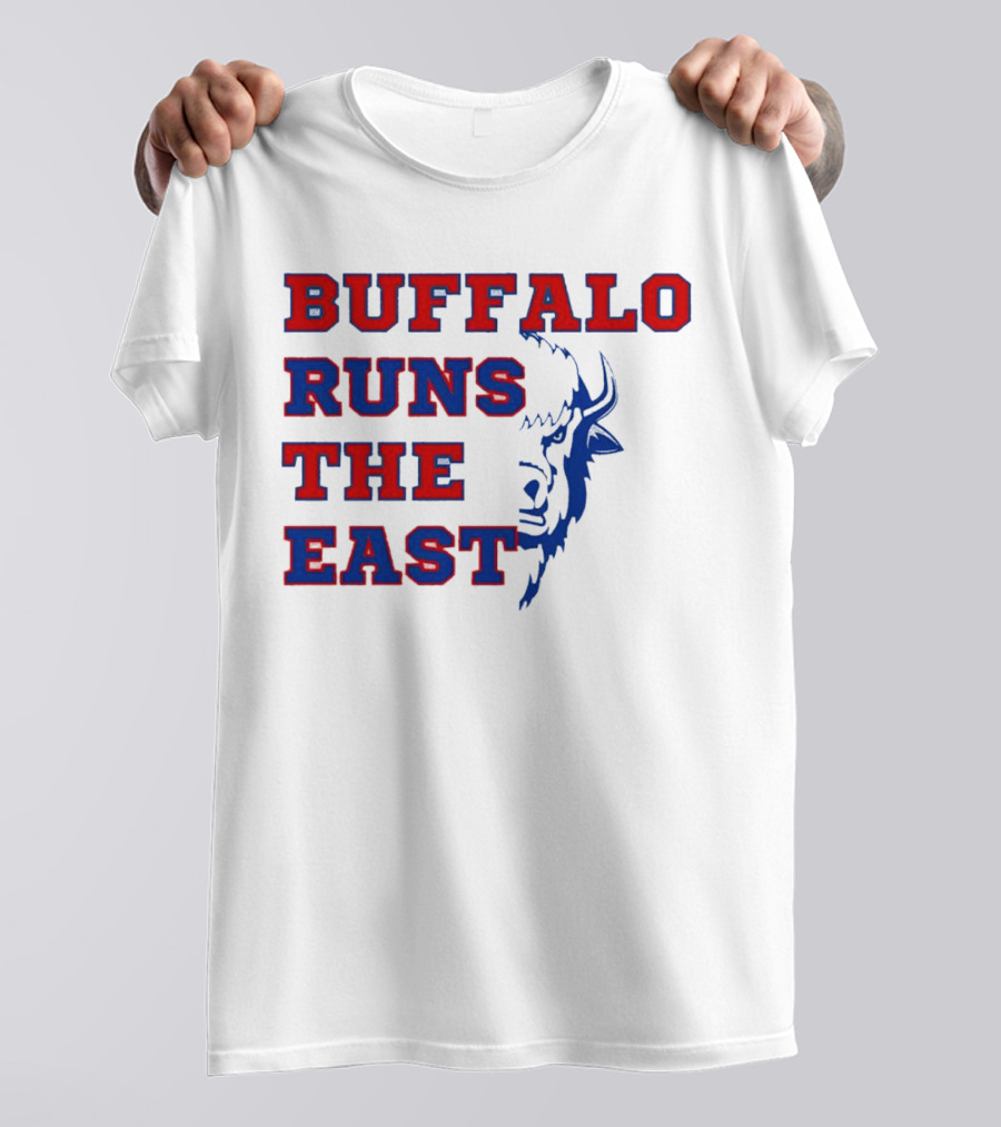 Buffalo Runs The East Bold Text With Buffalo T-Shirt