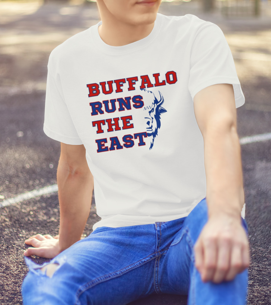 Buffalo Runs The East Bold Text With Buffalo T-Shirt
