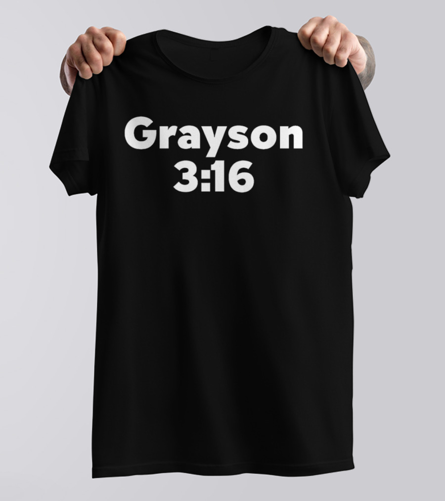 Grayson 3 16 Wrestling Style Fan T-Shirt