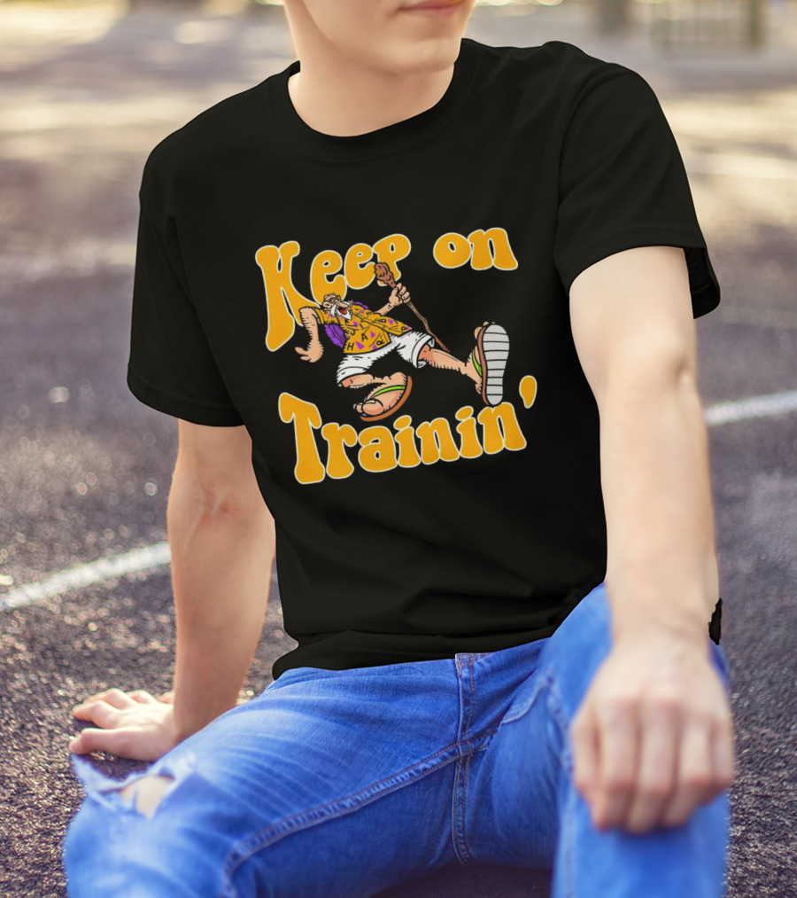 Master Roshi Keep On Trainin' Retro Style Sandals Hawaiian Shirt Cane T-Shirt