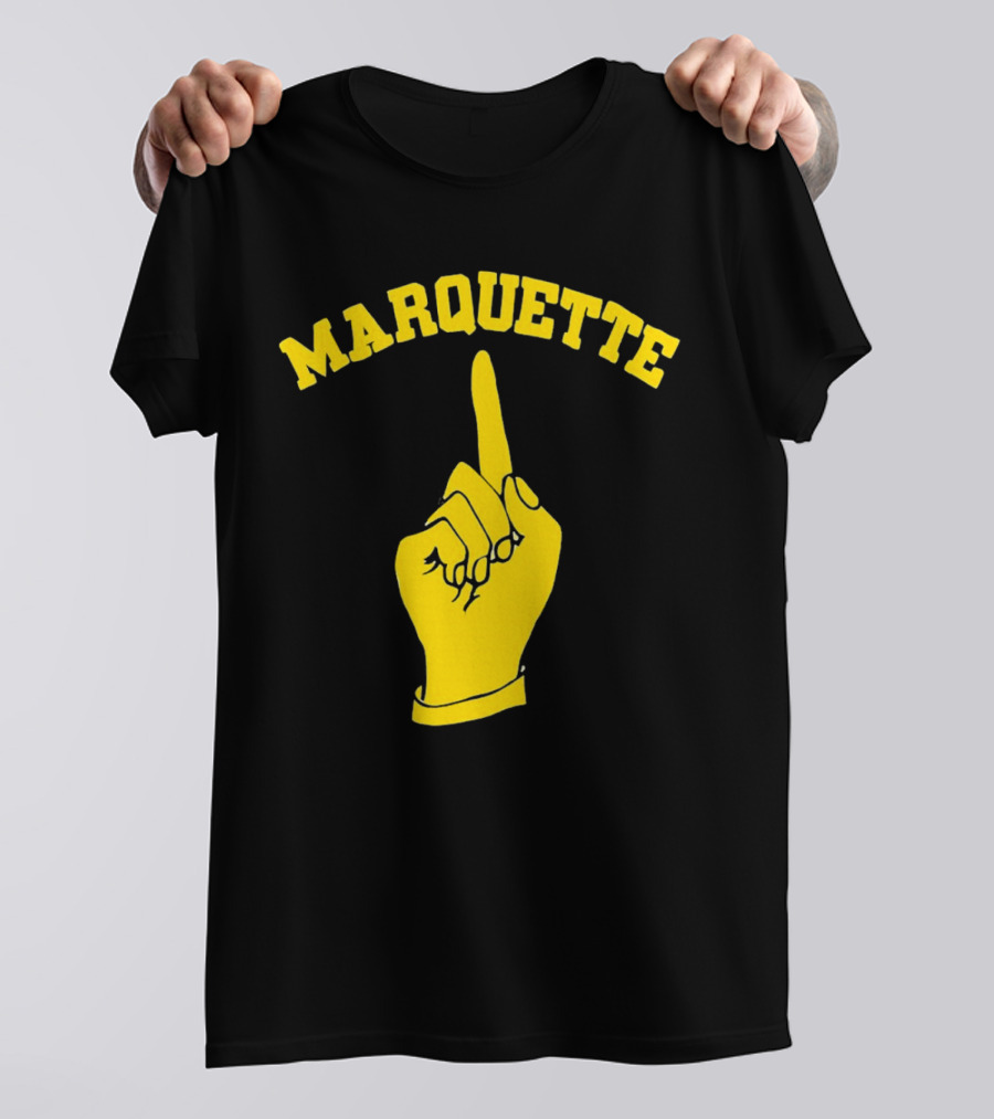 Marquette Yellow Number One Finger T-Shirt