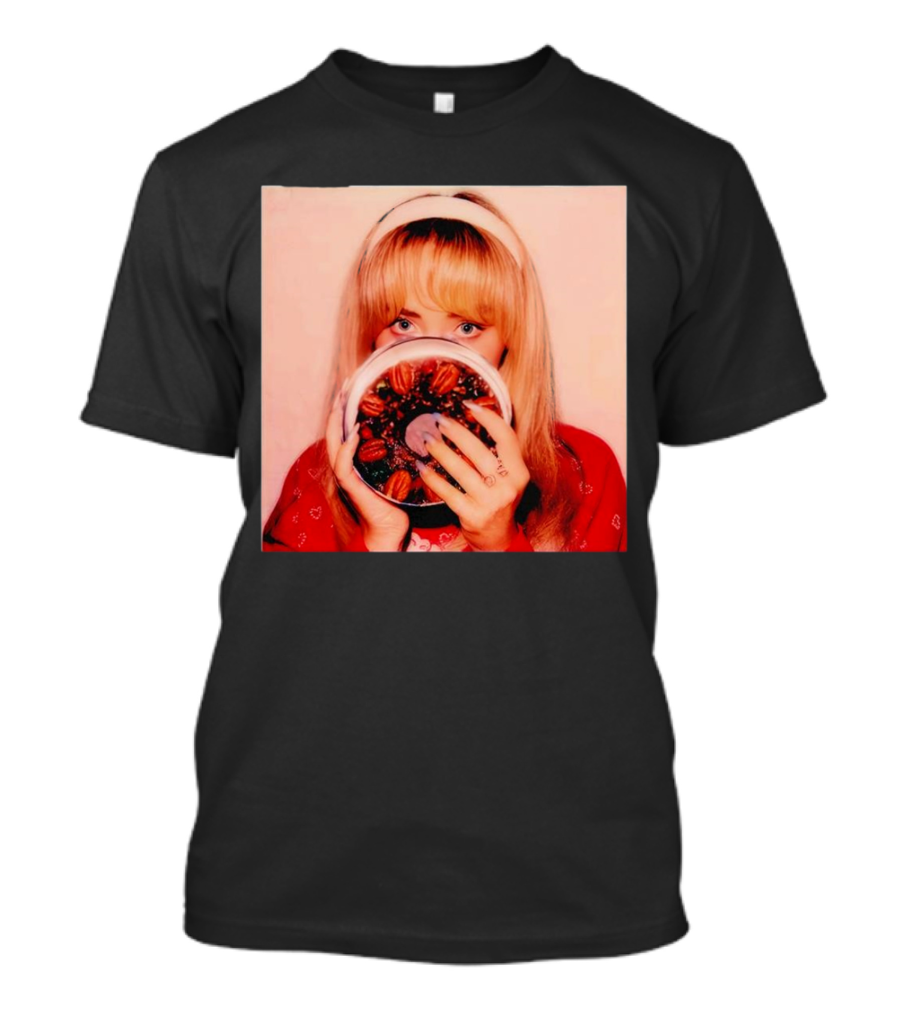 Sabrina Carpenter Holding Fruitcake With Pecans And Heart T-Shirt