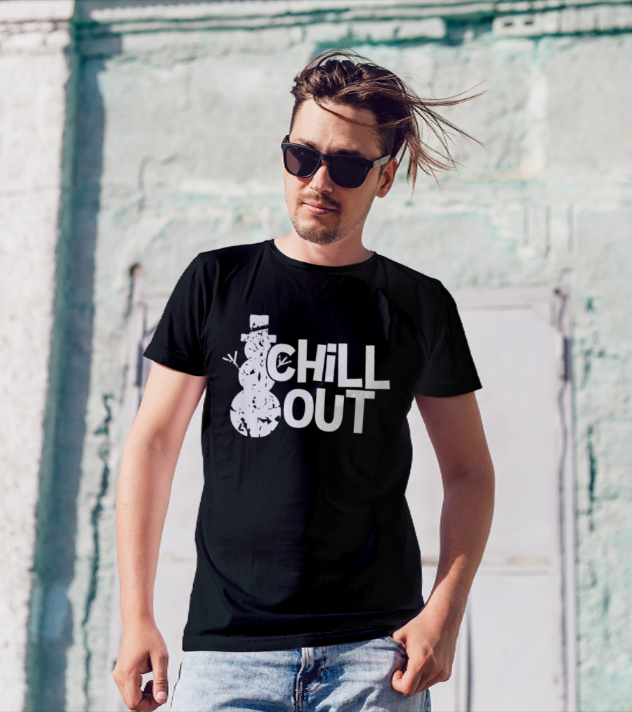 Chill Out Snowman Christmas T-Shirt