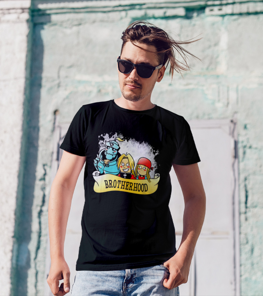 Brotherhood Alphonse Edward Winry Banner T-Shirt
