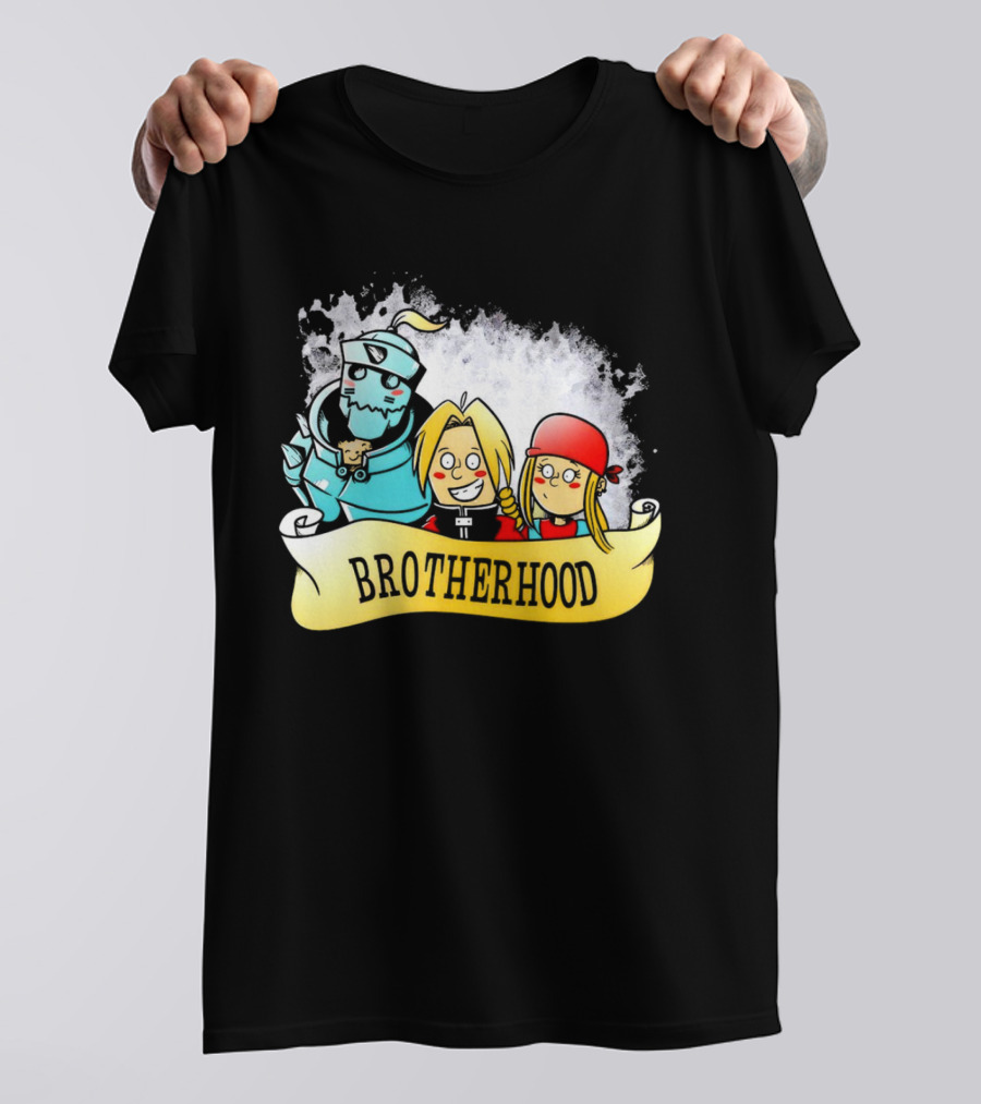Brotherhood Alphonse Edward Winry Banner T-Shirt