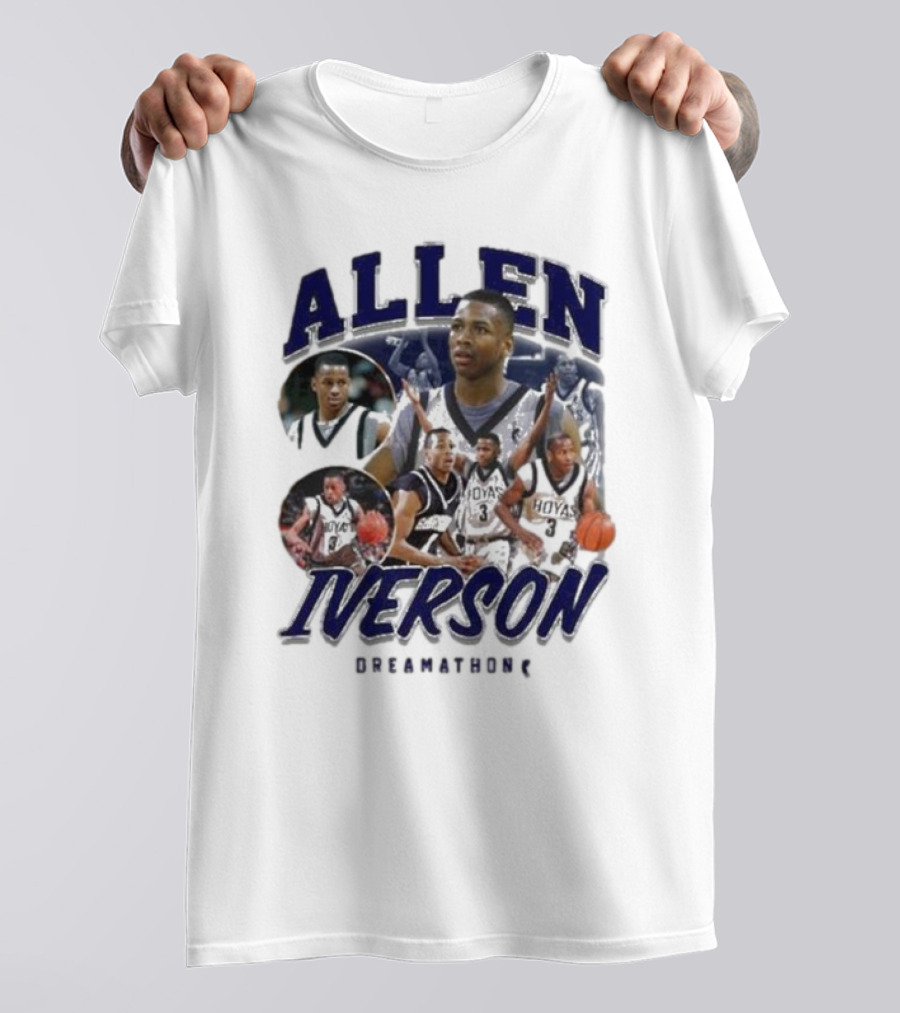 Allen Iverson Georgetown Hoyas Collage T-Shirt