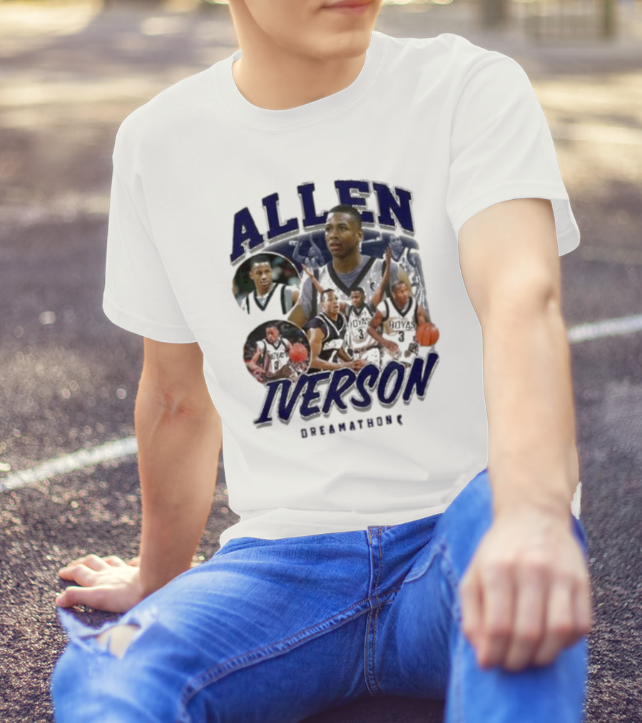 Allen Iverson Georgetown Hoyas Collage T-Shirt