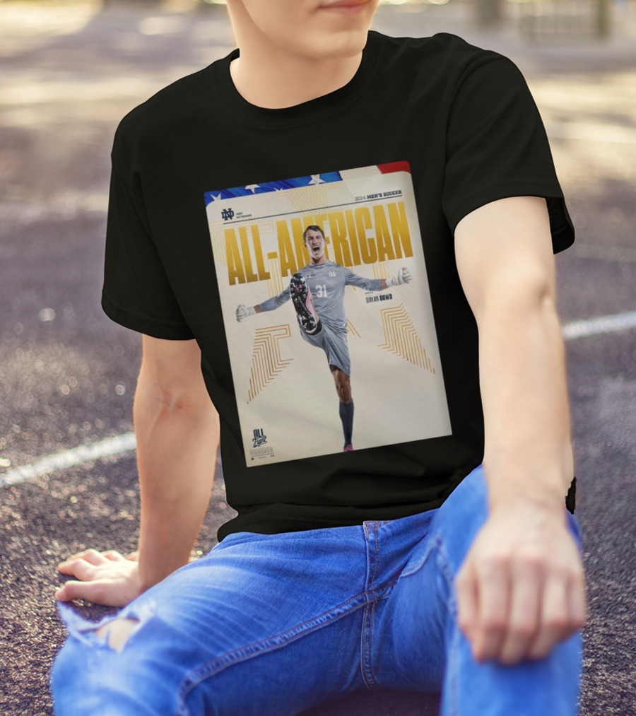 Notre Dame Men's Soccer GK Bryan Dowd 2024 All-American T-Shirt