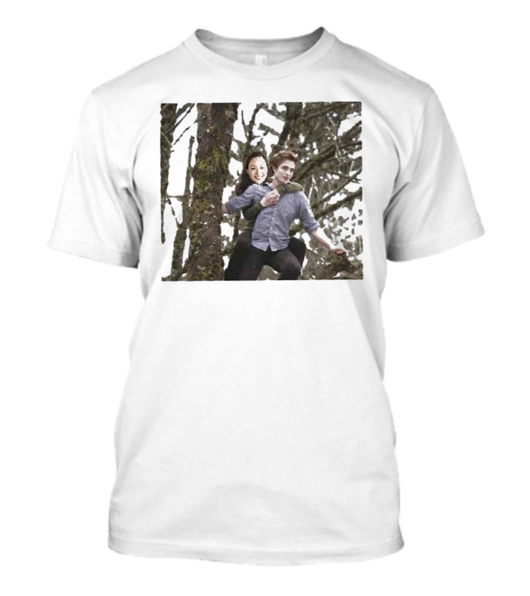 Custom Face Twilight Vampire Romance Parody With Wolf Elements T-Shirt