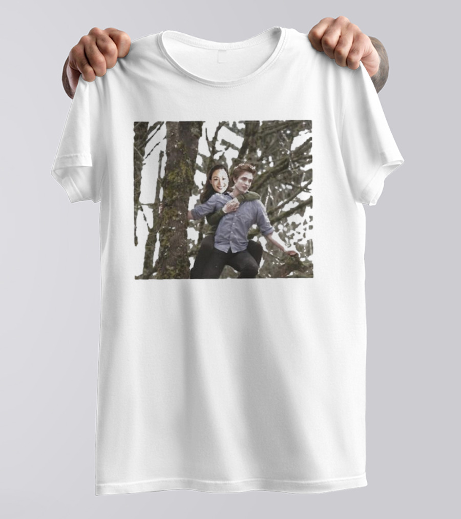 Custom Face Twilight Vampire Romance Parody With Wolf Elements T-Shirt
