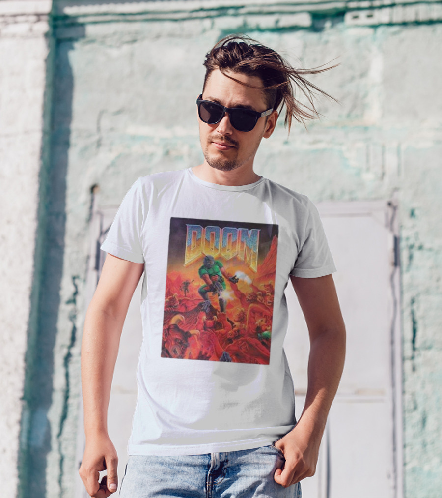 Doom Game Iconic Cover Art 30th Anniversary Edition T-Shirt