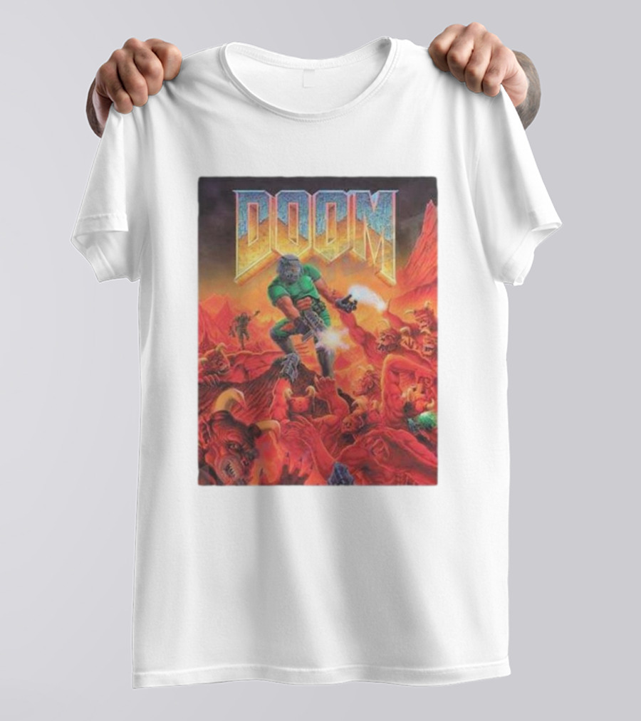 Doom Game Iconic Cover Art 30th Anniversary Edition T-Shirt