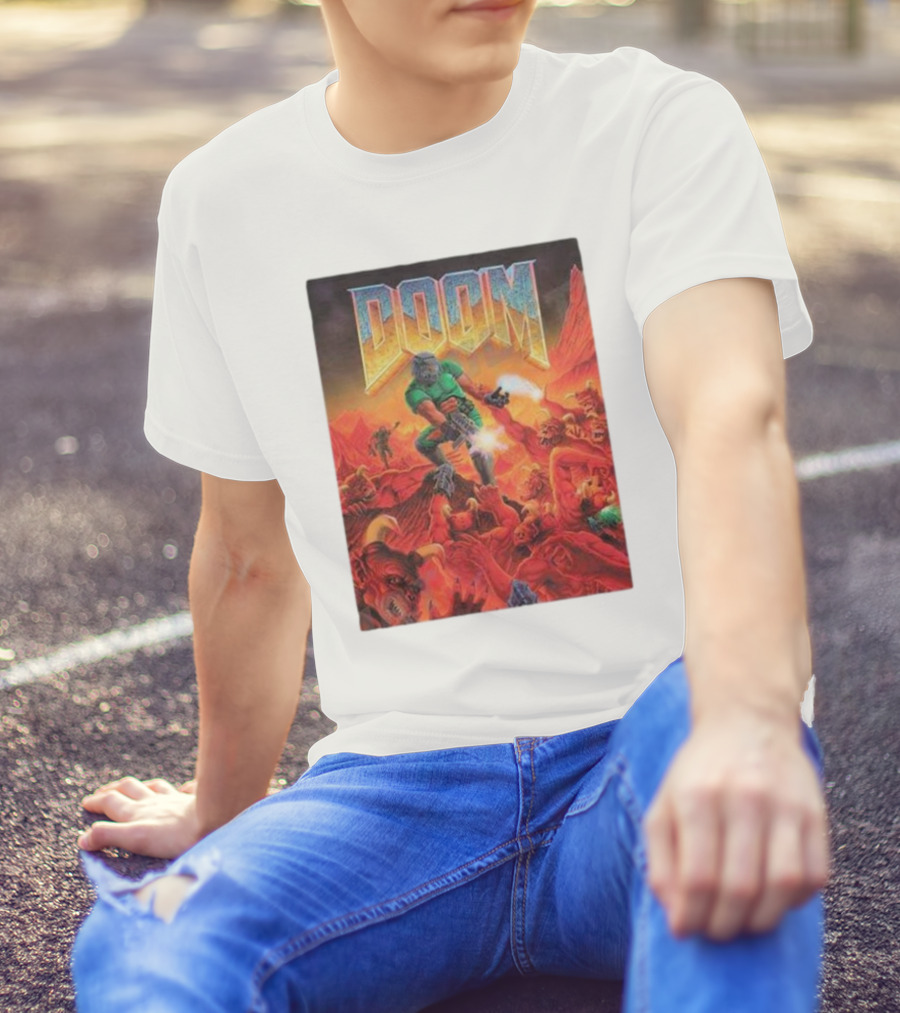 Doom Game Iconic Cover Art 30th Anniversary Edition T-Shirt