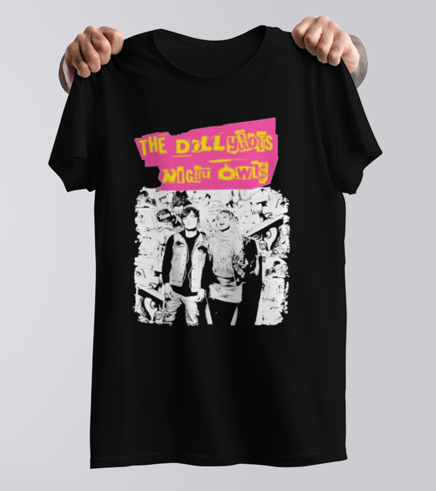 The Dollyrots Night Owls Retro Album Collage T-Shirt