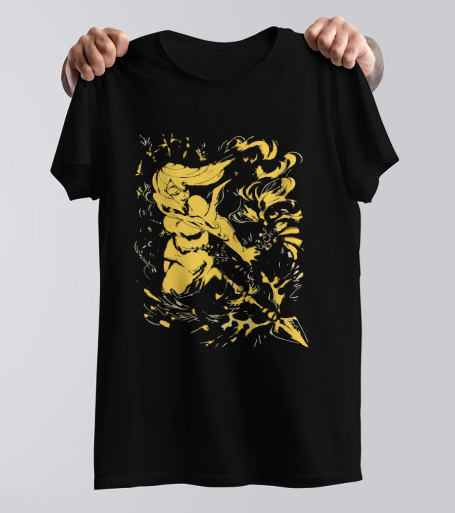 Galaxy Gal HelloWinter Vintage Warrior Fantasy Scene T-Shirt