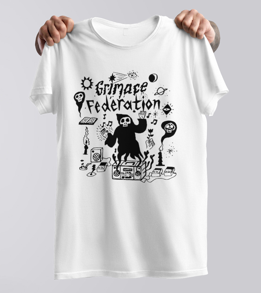 Grimace Federation Grim Reaper Radio Cosmic Musicology T-Shirt