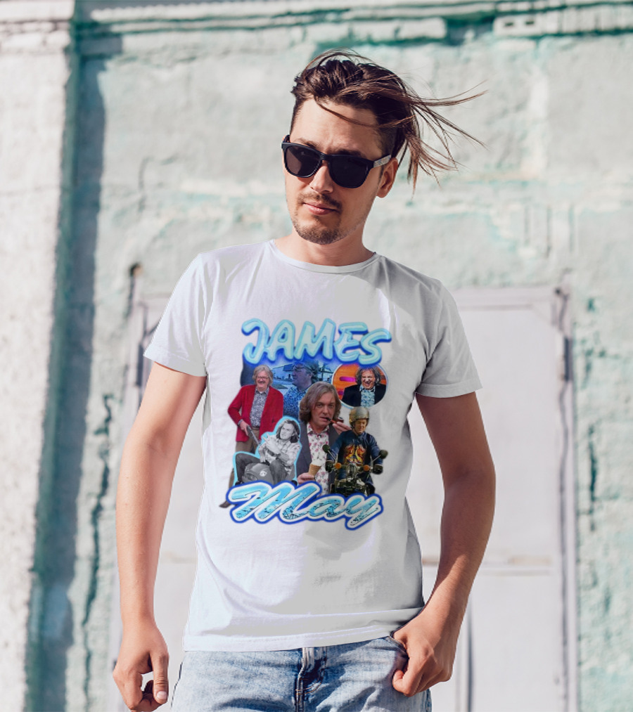 James May Vintage Ice Cream Motorbike Collage T-Shirt