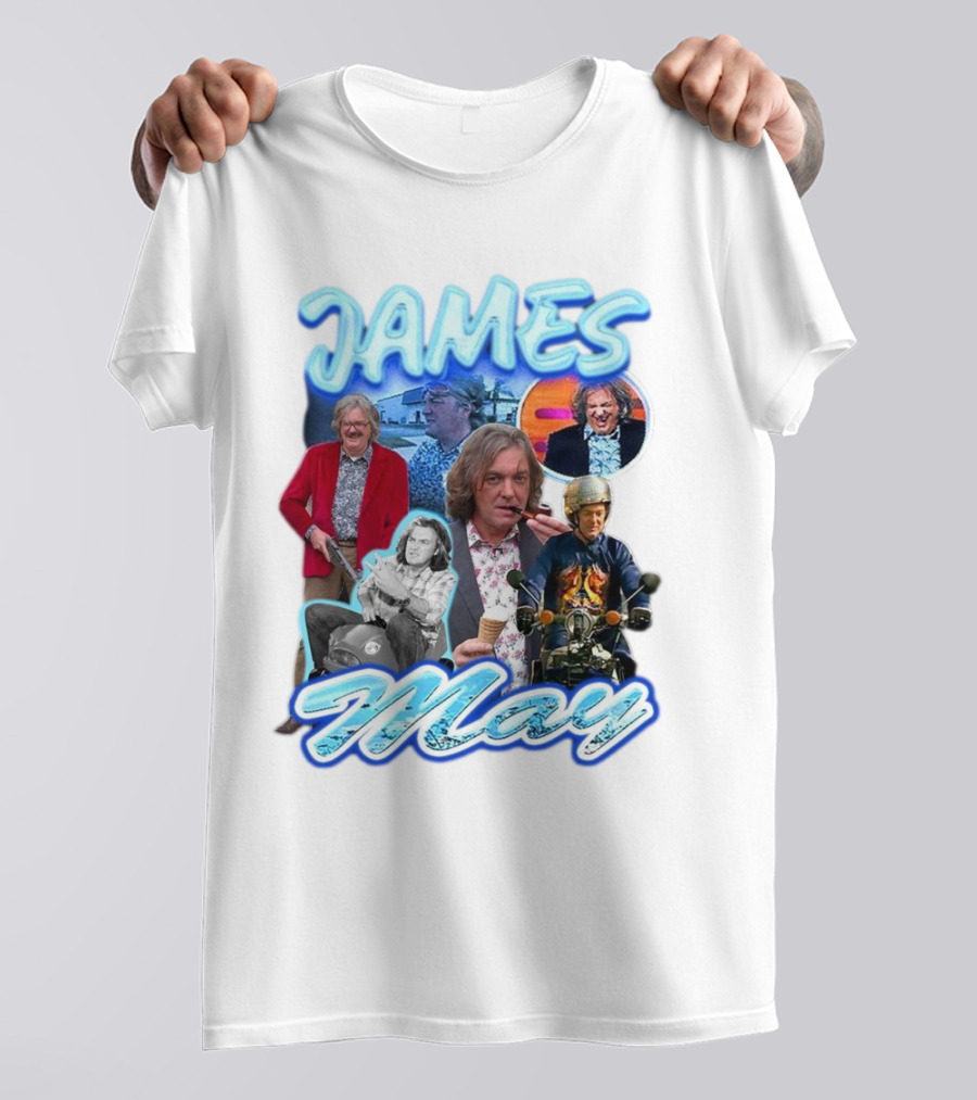James May Vintage Ice Cream Motorbike Collage T-Shirt