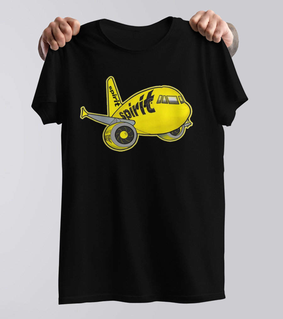 Spirit Airlines Airbus Cartoon Airplane T-Shirt