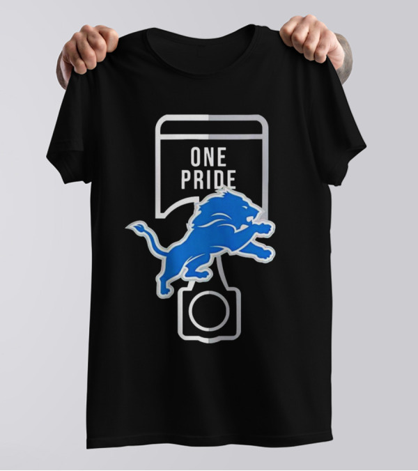 Detroit Lions One Pride Blue Lion T-Shirt