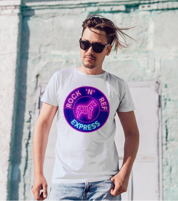 Rock 'N' Ref Express Jesse Beeler Tag Neon Zebra T-Shirt