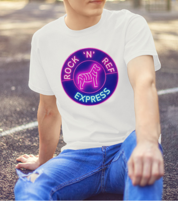 Rock 'N' Ref Express Jesse Beeler Tag Neon Zebra T-Shirt