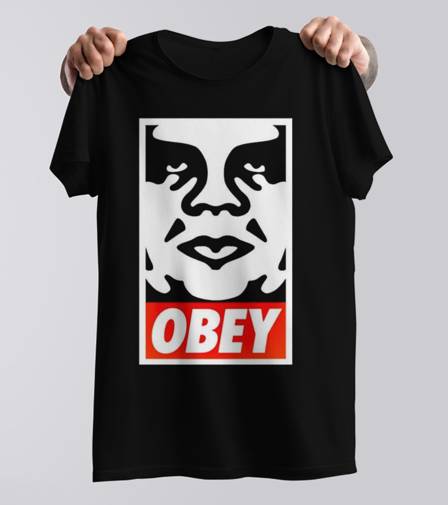 Obey Andre The Giant Face Sticker Iconic T-Shirt