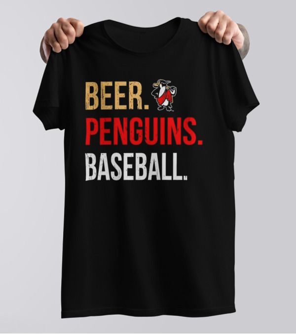 Beer Penguins Baseball 108 Stitches T-Shirt