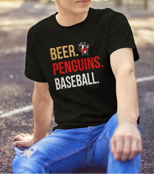 Beer Penguins Baseball 108 Stitches T-Shirt