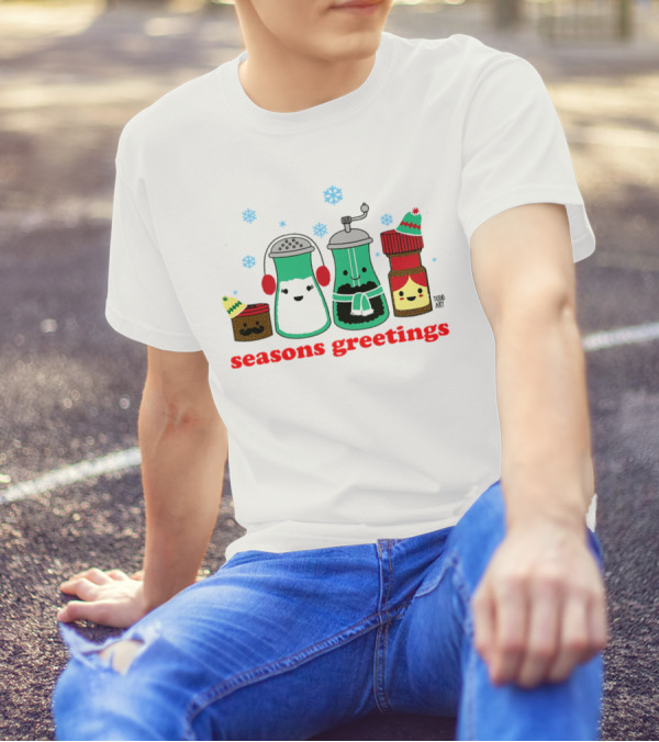 Seasons Greetings Christmas Cute Winter Spice Character T-Shirt