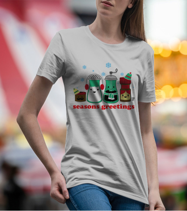 Seasons Greetings Christmas Cute Winter Spice Character T-Shirt