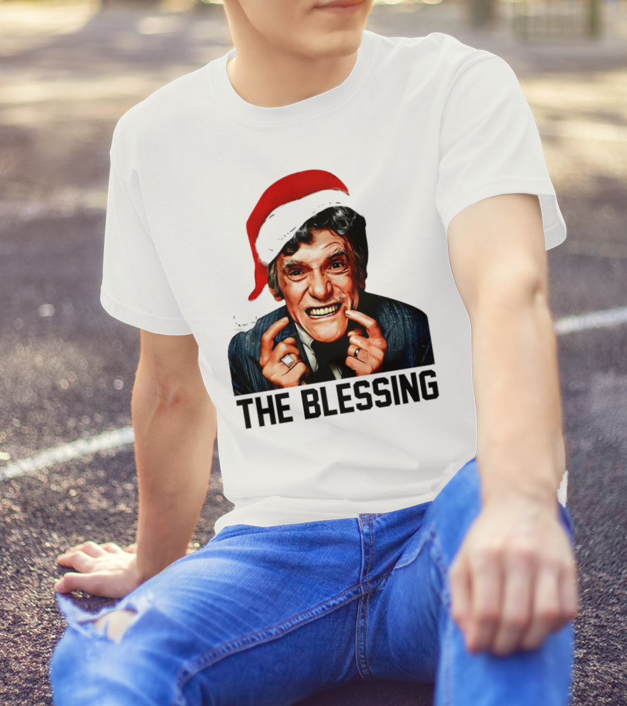 The Blessing Uncle Lewis Christmas Vacation Santa Hat T-Shirt