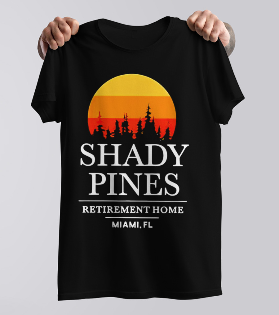 Shady Pines Retirement Home Miami FL Sunset T-Shirt