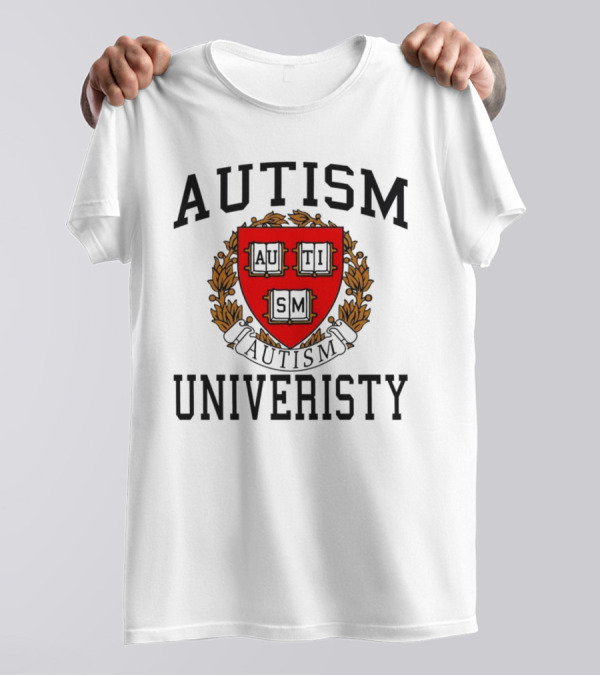 AUTISM UNIVERSITY AUTISM CREST LOGO T-Shirt