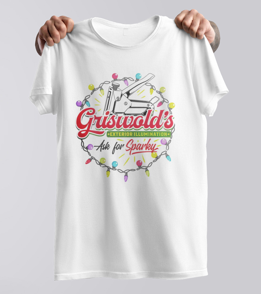Griswold's Exterior Illumination Ask For Sparky Christmas Lights Iconic Comedy Reference T-Shirt