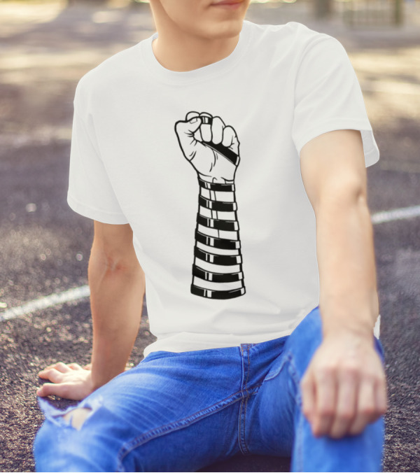 Strapped Fist With Black Bands Iconic T-Shirt