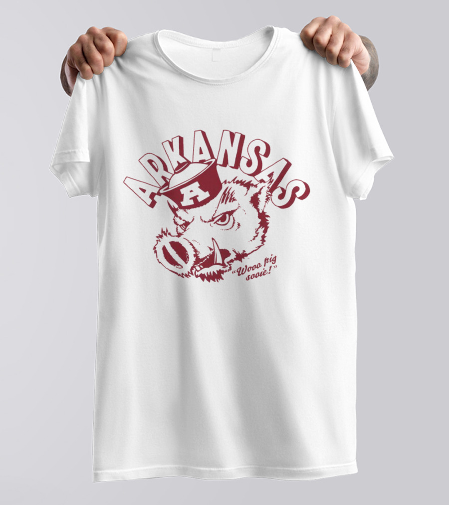 Arkansas Razorbacks Wooo Pig Sooie Vintage Retro A T-Shirt