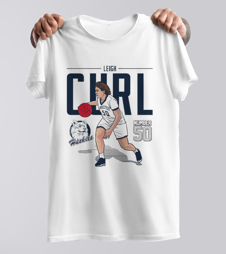 Leigh Curl Number 50 UConn Huskies Basketball T-Shirt