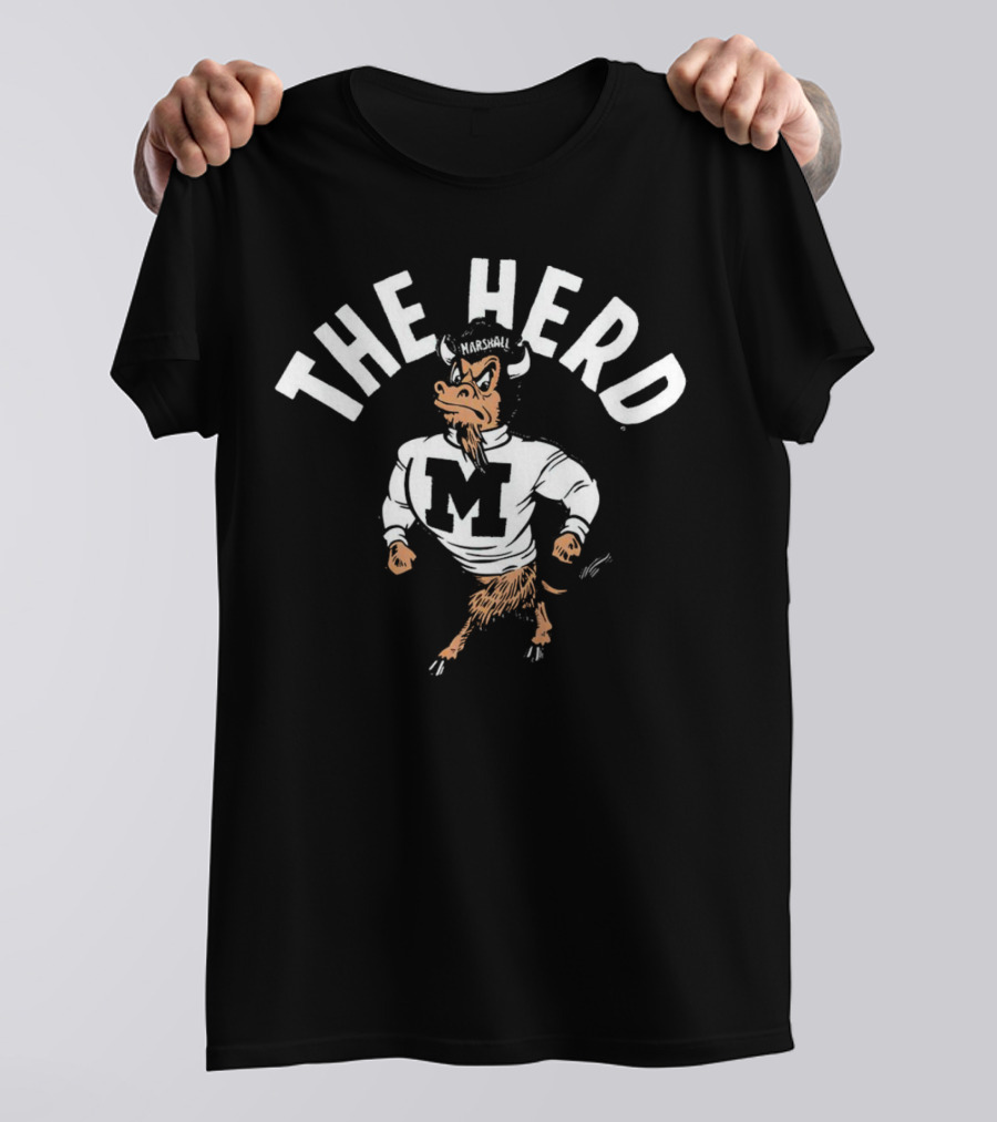 Marshall The Herd M Logo Mascot T-Shirt