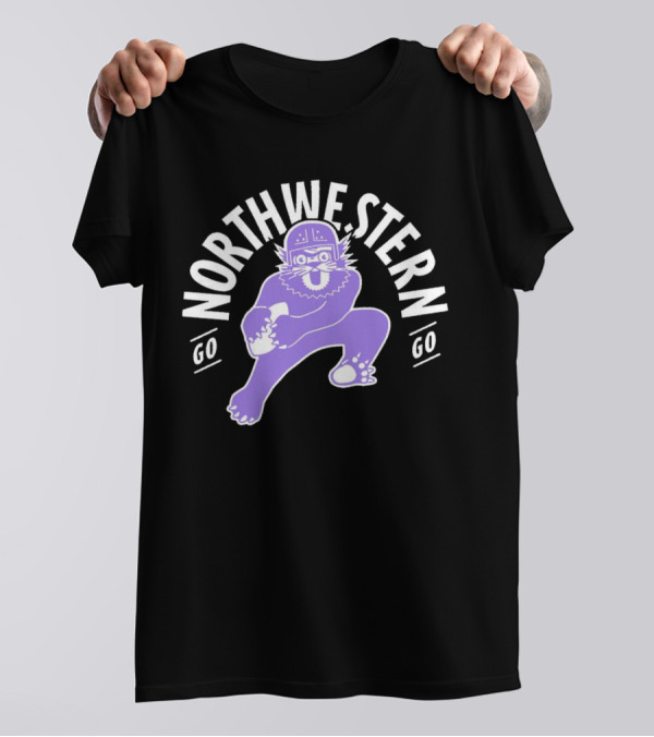 Northwestern Wildcats Football Mascot Go Northwestern Go T-Shirt