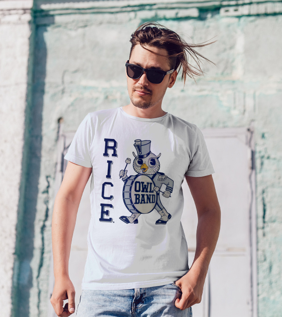 Rice Owl Band Drum Major Vintage T-Shirt